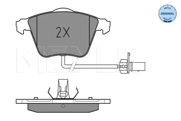KLOCKI HAMULCOWE PRZÓD VW A4 A6 04- Z CZUJNIKIEM MEYLE 0252395020/W