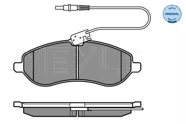 KLOCKI HAMULCOWE PRZÓD CITROEN JUMPY SCUDO EXPERT 07- Z CZUJNIKIEM MEYLE 0252459518/W