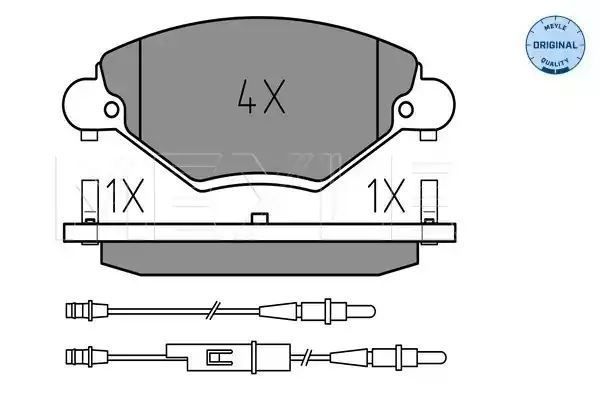 KLOCKI HAMULCOWE PRZÓD CITROEN C5 01- Z CZUJNIKIEM MEYLE 0252327717/W