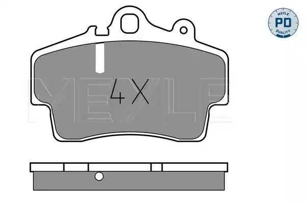 KLOCKI HAMULCOWE PRZÓD PORSCHE BOXSTER CAYMAN 2,5-2,9 99-11 MEYLE 0252193716/PD