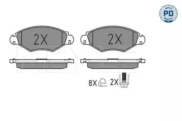 KLOCKI HAMULCOWE PRZÓD PEUGEOT 206 306 99- MEYLE 0252359718/PD
