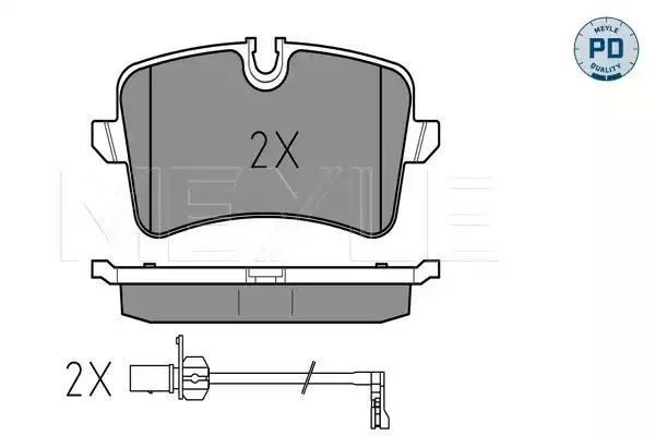 KLOCKI HAMULCOWE TYŁ VW A4 A5 Q5 07- 2,0-4,0/QUATTRO TARCZA 330MM Z CZUJNIKIEM MEYLE 0252460617/PD