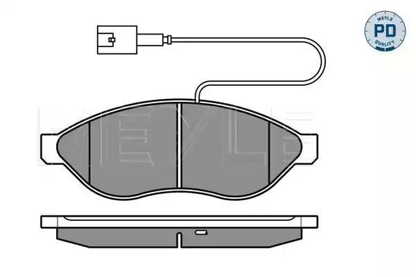 KLOCKI HAMULCOWE PRZÓD FIAT DUCATO BOXER JUMPER 06- ŁADOWNOŚĆ 1700 MEYLE 02524468192/PD