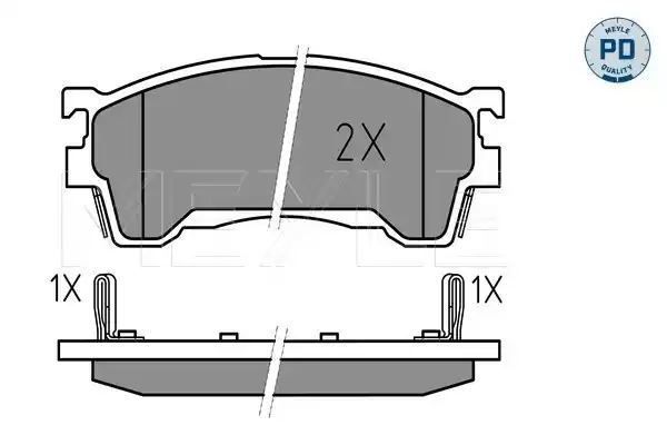 KLOCKI HAMULCOWE PRZÓD MAZDA 626 91- PROBE MEYLE 0252175416/PD
