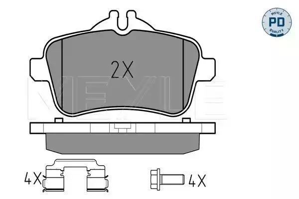 KLOCKI HAMULCOWE TYŁ MERCEDES W166 X166 GL/ML 11- MEYLE 0252521518/PD