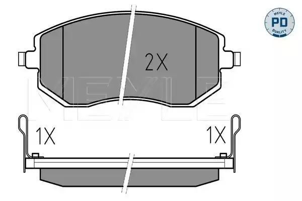 KLOCKI HAMULCOWE PRZÓD SUBARU LEGACY FORESTER 03- IMPREZA MEYLE 0252386517/PD