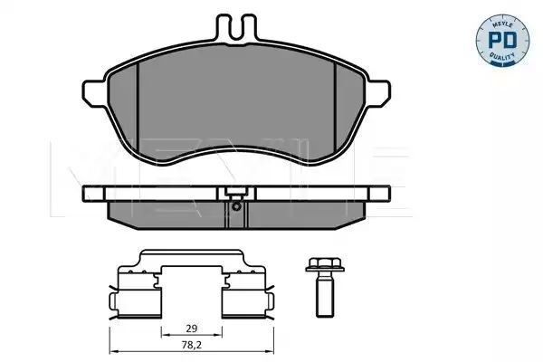 KLOCKI HAMULCOWE PRZÓD MERCEDES W204 W212 07- MEYLE 02524306202/PD