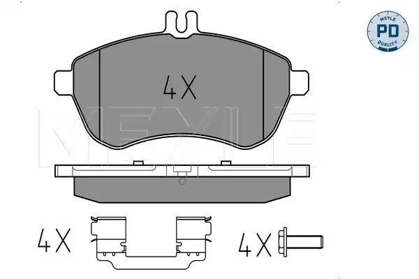 KLOCKI HAMULCOWE PRZÓD MERCEDES W204 W212 07- MEYLE 02524306201/PD