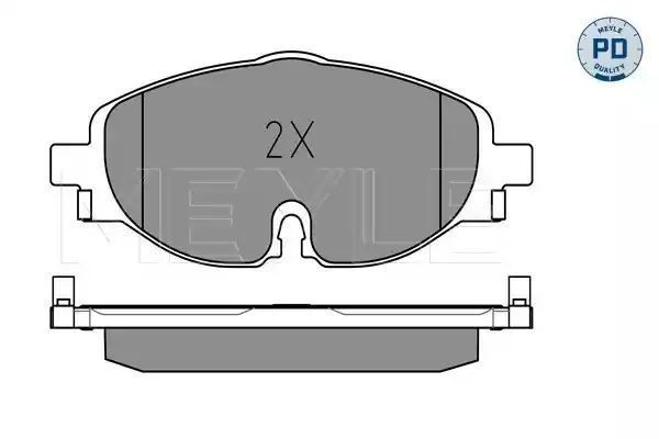KLOCKI HAMULCOWE PRZÓD VW GOLF 7 A3 OCTAVIA LEON 12- MEYLE 0252568320/PD