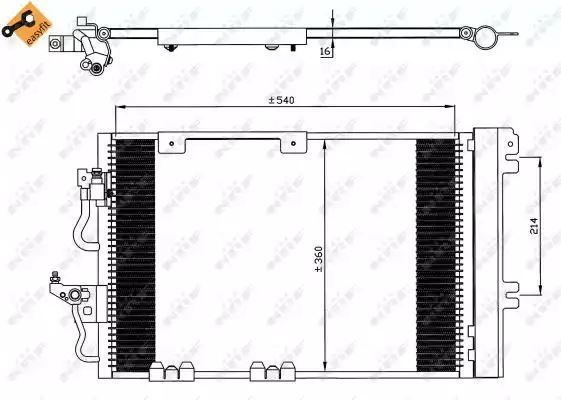 Chłodnica skraplacz klimatyzacji Opel ASTRA H 1,2-1,8B NRF 35554