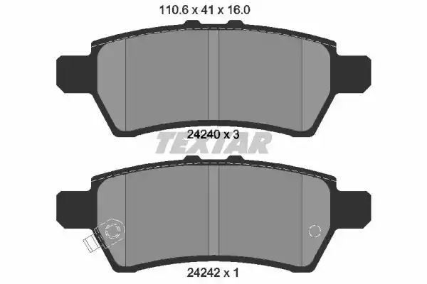 Klocki hamulcowe tył Nissan NAVARA 2,5DCI 05- Textar 2424001