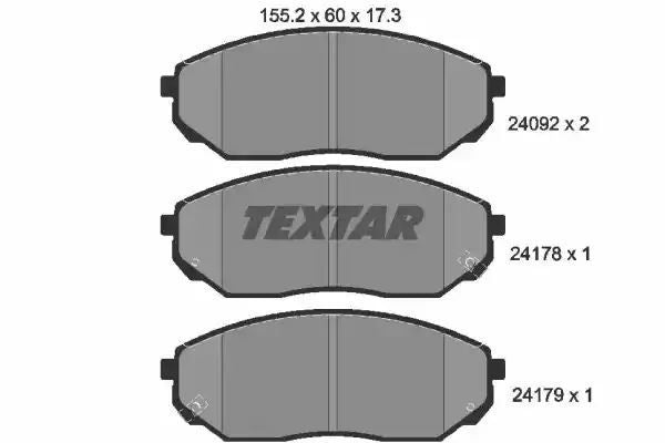 Klocki hamulcowe przód KIA SORENTO 02- Textar 2409201