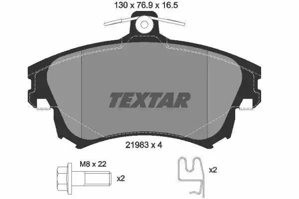 Klocki hamulcowe przód Smart FORFOUR 04- 1,1-1,5 Textar 2198304
