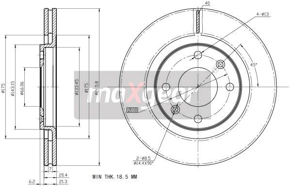 KLOCKI HAMULCOWE PRZÓD PEUGEOT 206 305 306 405 PARTNER MaXgear 19-0700