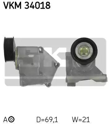 Napinacz paska wielorowkowego Ford 1,4-1,6 16V FOCUS SKF VKM34018