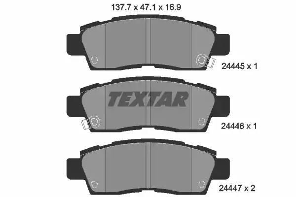 Klocki hamulcowe tył Saab 9-7X 03- Textar 2444501