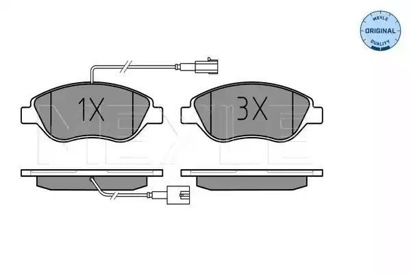KLOCKI HAMULCOWE PRZÓD FIAT STILO 1,9JTD/2,4 BRAVO 07- Z CZUJNIKIEM MEYLE 0252371218/W