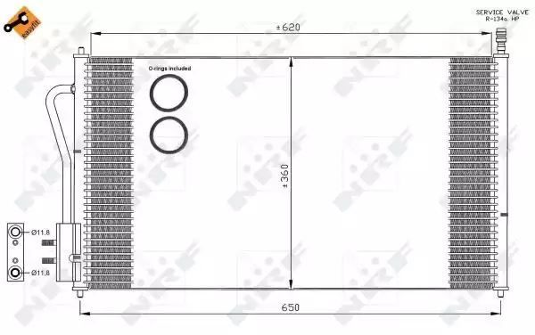 Chłodnica skraplacz klimatyzacji Ford FOCUS 98-04 NRF 35345