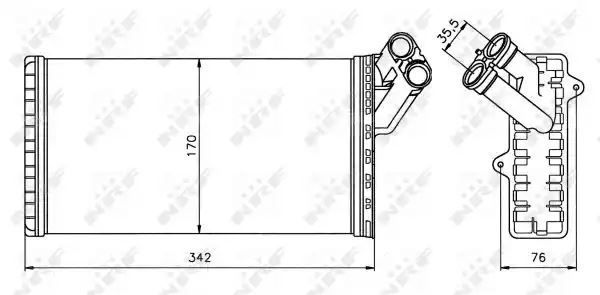 Nagrzewnica Citroen JUMPY Fiat SCUDO NRF 58066