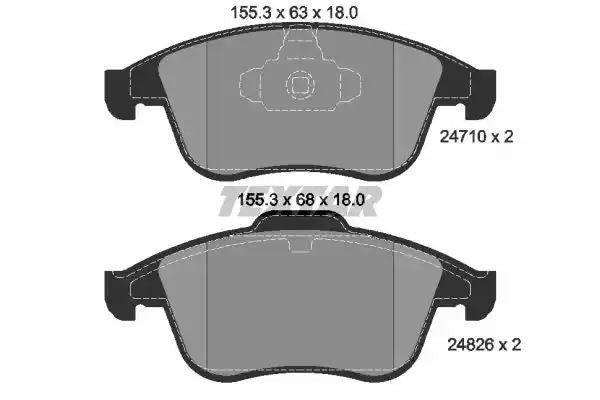 Klocki hamulcowe przód Renault MEGANE 08- 2,016V DCI Textar 2471001