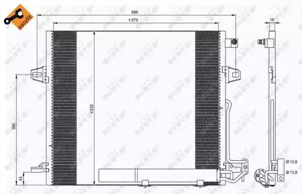Chłodnica skraplacz klimatyzacji Mercedes W164 ML 05- NRF 35618