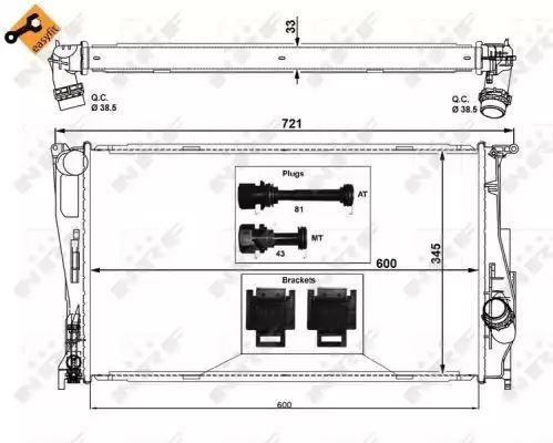 CHŁODNICA BMW 1/3 E81/E90 04-  NRF 53472