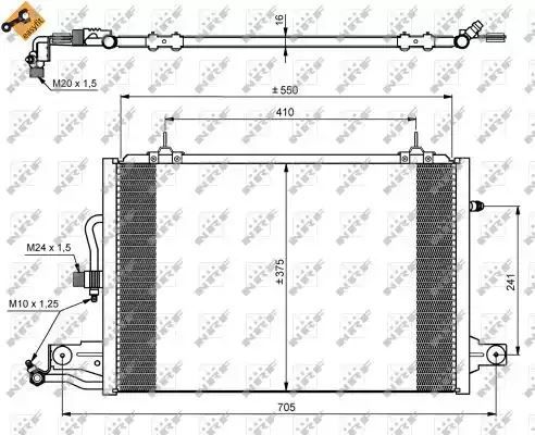 Chłodnica skraplacz klimatyzacji 100 A6 -97 NRF 35031