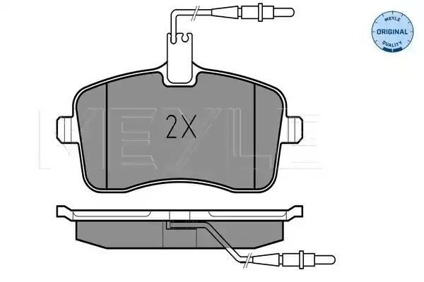 KLOCKI HAMULCOWE PRZÓD PEUGEOT 407 04- Z CZUJNIKIEM MEYLE 0252413418/W