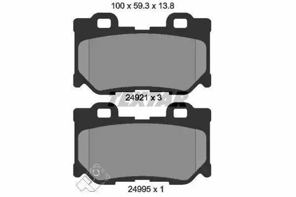 Klocki hamulcowe tył Nissan 370Z 09- Textar 2492101