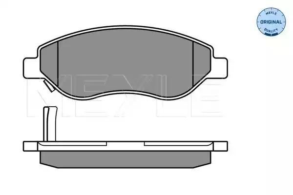 KLOCKI HAMULCOWE PRZÓD OPEL CORSA D 1,7CDTI 06- Z CZUJNIKIEM MEYLE 0252455019/W