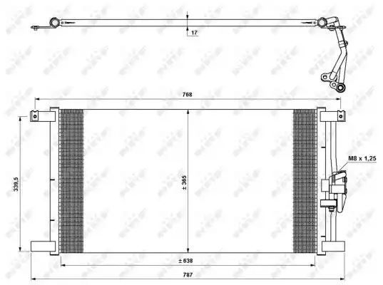 Chłodnica skraplacz klimatyzacji Jaguar XK 8 NRF 35640