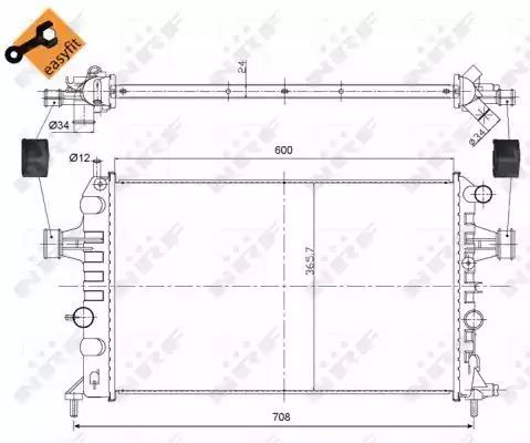 Chłodnica Opel ASTRA G 1,4-2,0 98-05 AC+ - NRF 54668