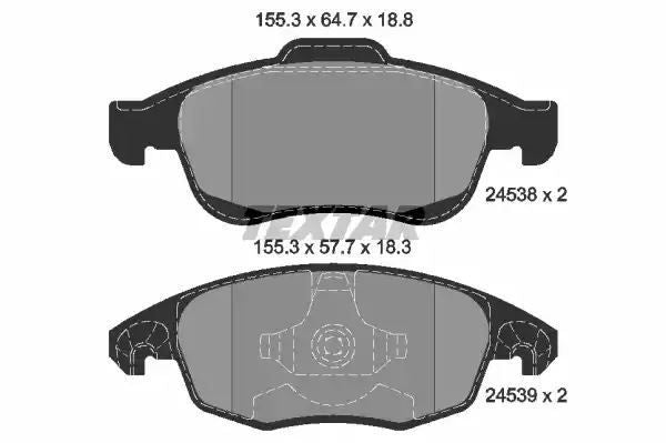 Klocki hamulcowe przód Citroen BERLINGO 08- C4 DS4 DS5 5008 Textar 2453801