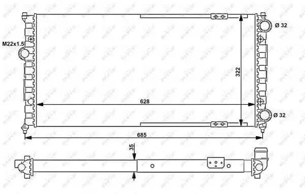 Chłodnica Seat IBIZA 1,4 1,9TDI 93-07 -AC NRF 58095