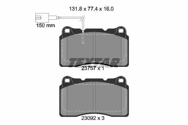 Klocki hamulcowe przód Alfa Romeo 159 08- 1 CZUJNIK Textar 2375701