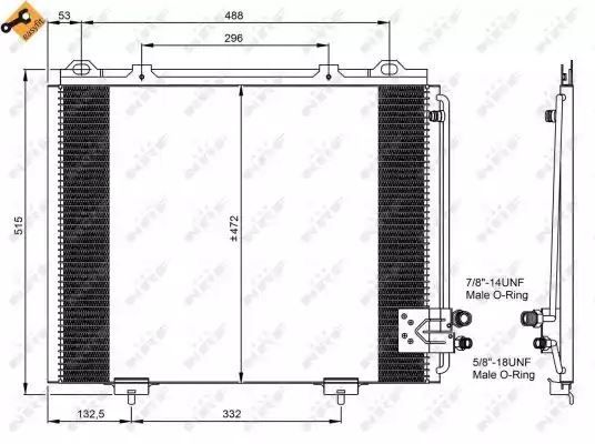 Chłodnica skraplacz klimatyzacji Mercedes W210 S210 NRF 35228