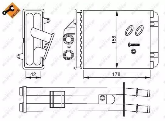 NAGRZEWNICA FIAT PANDA 03- 500/FORD KA NRF 53641