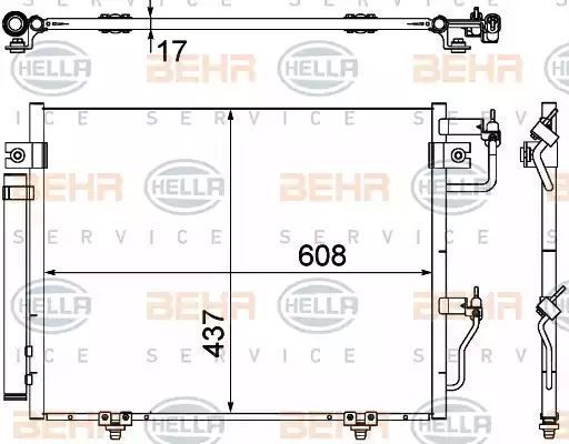 Chłodnica skraplacz klimatyzacji Mitsubishi PAJERO 07- Hella 8FC351307371
