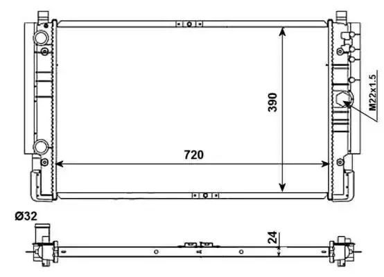 CHŁODNICA VW T4 2,4/2,5D 90- NRF 509515