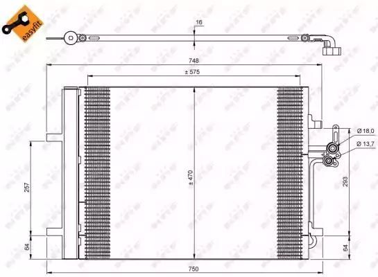 Chłodnica skraplacz klimatyzacji Ford MONDEO 07- NRF 35850