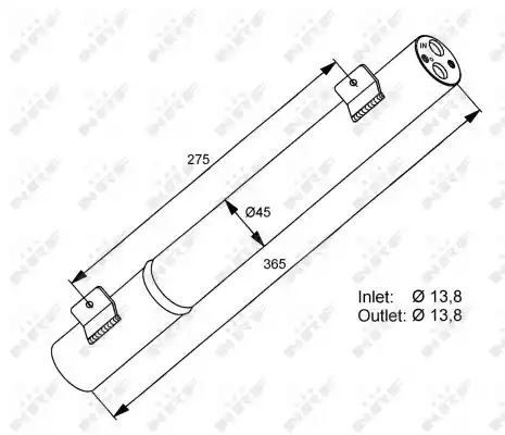 Osuszacz klimatyzacji Mercedes A B W169 W245 04- NRF 33308