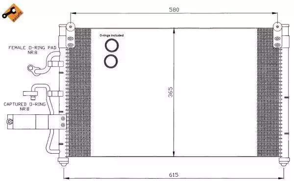 Chłodnica skraplacz klimatyzacji Daewoo LEGANZA NRF 35355