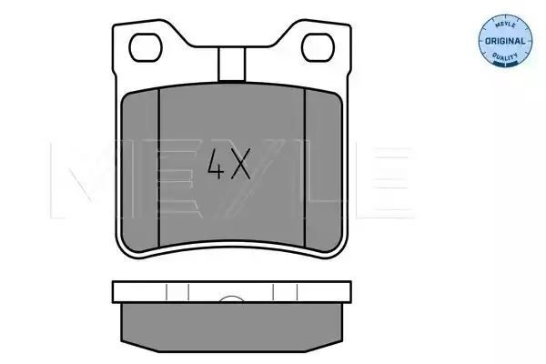 KLOCKI HAMULCOWE TYŁ PEUGEOT 406 607 95- Z CZUJNIKIEM MEYLE 0252127817/W
