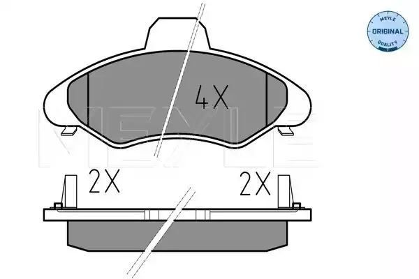 KLOCKI HAMULCOWE PRZÓD FORD ESCORT 90-00 Z CZUJNIKIEM MEYLE 0252330018/W