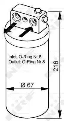 Osuszacz klimatyzacji Opel OMEGA B 94-03 NRF 33104