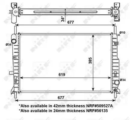 CHŁODNICA FORD MONDEO 96- NRF 509527