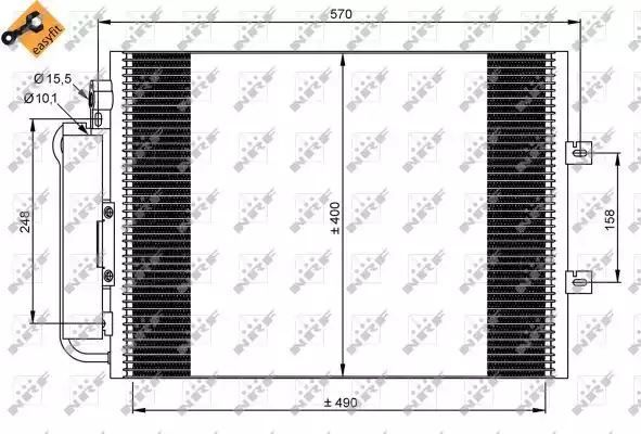 Chłodnica skraplacz klimatyzacji Renault TWINGO 1,2 07- NRF 35879
