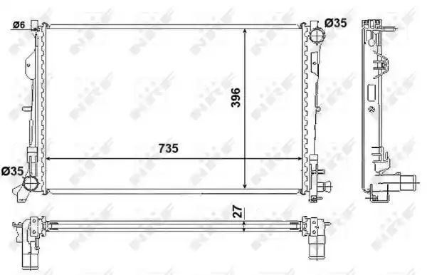 CHŁODNICA CHRYSLER VOYAGER 2,8CRD 04- NRF 58230