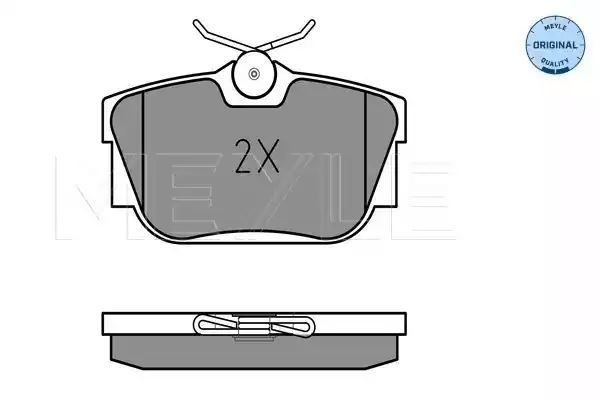 KLOCKI HAMULCOWE TYŁ VW SHARAN GALAXY 00-/T4 97- 2 CZUJNIKI MEYLE 0252344616/W
