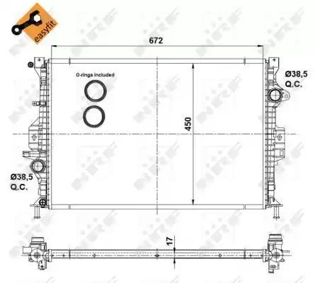 CHŁODNICA FORD MONDEO 07- NRF 53737